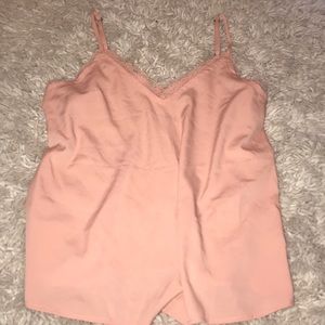 Light pink lace tank top